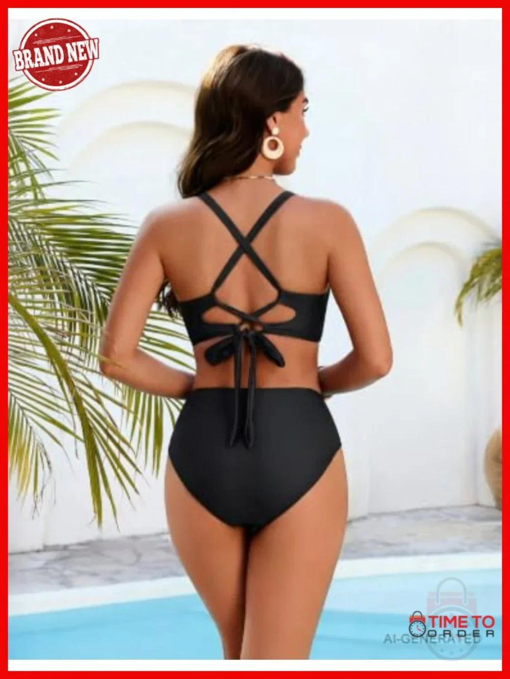 3 Piece Bikini Set with Floral Print High Waisted Bottoms and Sheer Cover Up